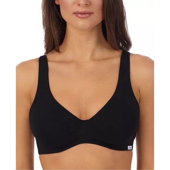 Le Mystere NWT Signature Cotton Unlined Wirefree Bra Black 36C